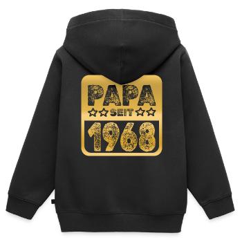 seit 1968 - Kinder Premium Organic Zip Hoodie - Schwarz - Hinten - AI Model Kid Male (0cm)