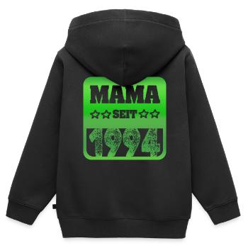 1994 - Kinder Premium Organic Zip Hoodie - Schwarz - Hinten - AI Model Kid Male (0cm)