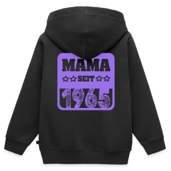 Mutti 1965 - Kinder Premium Organic Zip Hoodie - Schwarz - Hinten - AI Model Kid Male (0cm)