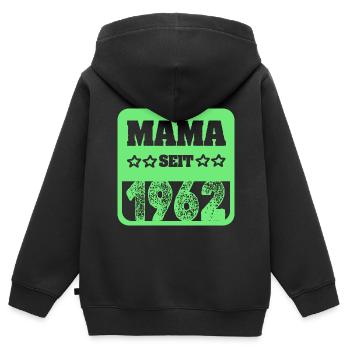 Mutti 1962 - Kinder Premium Organic Zip Hoodie - Schwarz - Hinten - AI Model Kid Male (0cm)