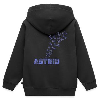 Segeln Astrid - Kinder Premium Organic Zip Hoodie - Schwarz - Hinten - AI Model Kid Male (0cm)