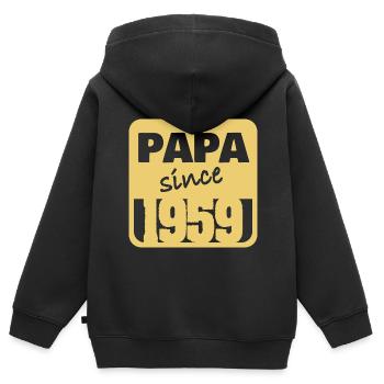 1959 - Kids Premium Organic Zip-up Hoodie - black - Back - AI Model Kid Male (0cm)