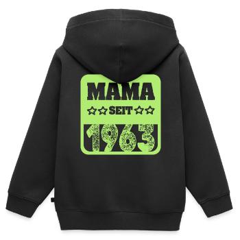 Mutti 1963 - Kinder Premium Organic Zip Hoodie - Schwarz - Hinten - AI Model Kid Male (0cm)
