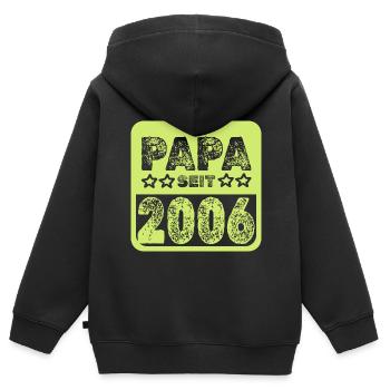 2006 2006 - Kinder Premium Organic Zip Hoodie - Schwarz - Hinten - AI Model Kid Male (0cm)