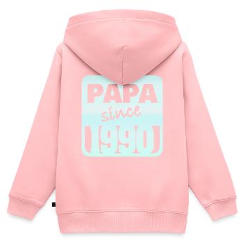 1990 - Kids Premium Organic Zip-up Hoodie - rose - Back - AI Model Kid Female (0cm)