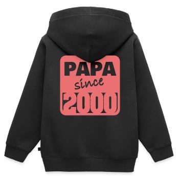2000 - Sweat Premium à capuche zippé enfant bio - noir - Dos - AI Model Kid Male (0cm)