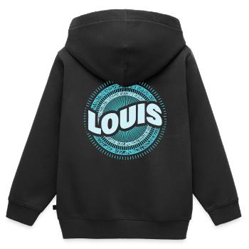 Louis as a gift idea - Kids Premium Organic Zip-up Hoodie - black - Back - AI Model Kid Male (0cm)