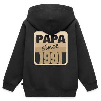 1991 - Kids Premium Organic Zip-up Hoodie - black - Back - AI Model Kid Male (0cm)