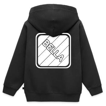 Mädchenname Bella - Kinder Premium Organic Zip Hoodie - Schwarz - Hinten - AI Model Kid Male (0cm)