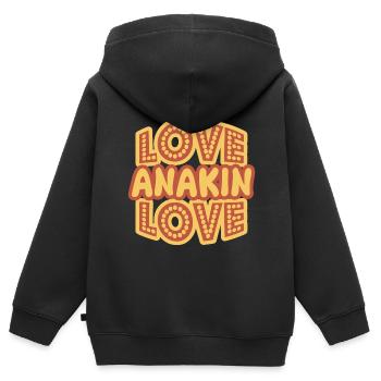 Cadeau pour Anakin - Sweat Premium à capuche zippé enfant bio - noir - Dos - AI Model Kid Male (0cm)