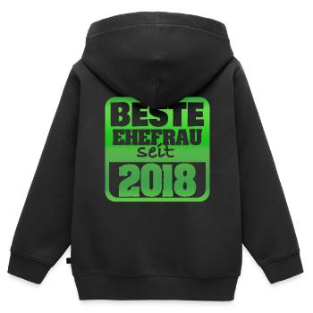 2018 - Kids Premium Organic Zip-up Hoodie - black - Back - AI Model Kid Male (0cm)