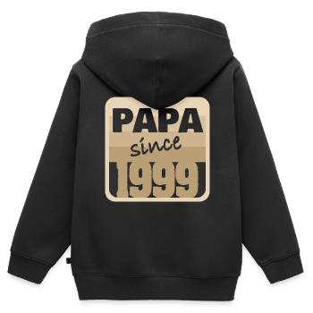 1999 - Kids Premium Organic Zip-up Hoodie - black - Back - AI Model Kid Male (0cm)