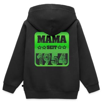 1954 - Kinder Premium Organic Zip Hoodie - Schwarz - Hinten - AI Model Kid Male (0cm)