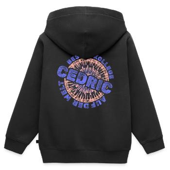Geschenk für Cedric - Kinder Premium Organic Zip Hoodie - Schwarz - Hinten - AI Model Kid Male (0cm)