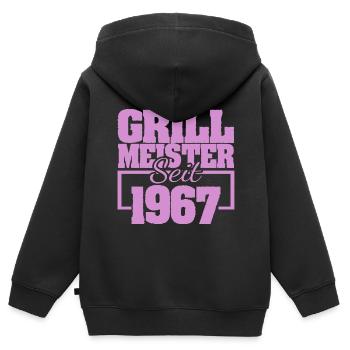 Jahr 1967 - Kinder Premium Organic Zip Hoodie - Schwarz - Hinten - AI Model Kid Male (0cm)