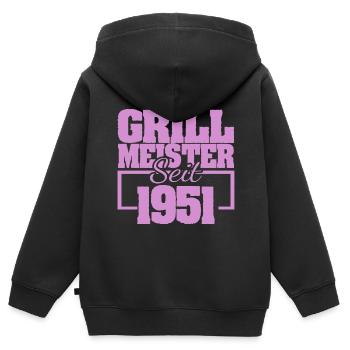 Sommer 1951 - Kinder Premium Organic Zip Hoodie - Schwarz - Hinten - AI Model Kid Male (0cm)