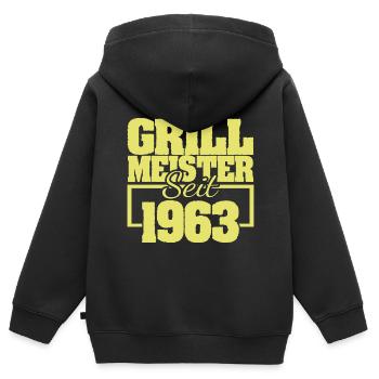 Sommerfest 1963 - Kinder Premium Organic Zip Hoodie - Schwarz - Hinten - AI Model Kid Male (0cm)