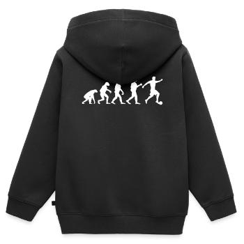 Fußball Europameister Hobby EM Fußballspieler - Kinder Premium Organic Zip Hoodie - Schwarz - Hinten - AI Model Kid Male (0cm)