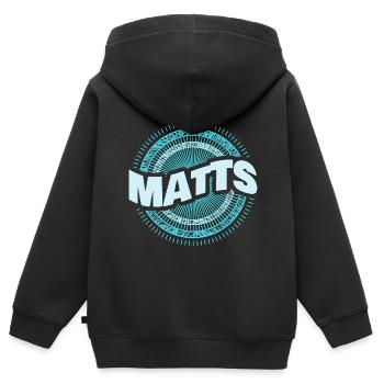 L’idée cadeau de Matt - Sweat Premium à capuche zippé enfant bio - noir - Dos - AI Model Kid Male (0cm)