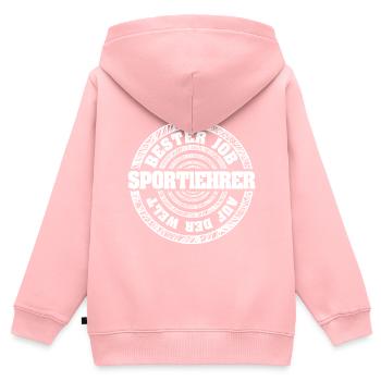 Job Sportlehrer - Kinder Premium Organic Zip Hoodie - Rosa - Hinten - AI Model Kid Female (0cm)