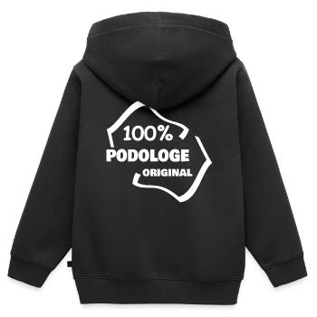 Profession Podiatrist - Kids Premium Organic Zip-up Hoodie - black - Back - AI Model Kid Male (0cm)