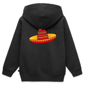 Sombrero - Kinder Premium Organic Zip Hoodie - Schwarz - Hinten - AI Model Kid Male (0cm)