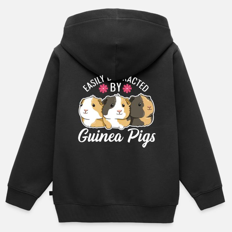 Cobaye Proverbe pour un cobaye - Sweat Premium à capuche zippé enfant bio - noir