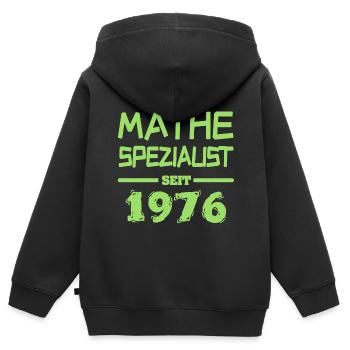 Jahr 1976 - Kinder Premium Organic Zip Hoodie - Schwarz - Hinten - AI Model Kid Male (0cm)