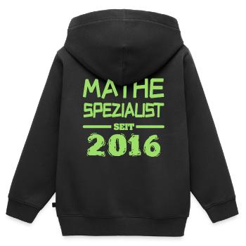 2016 - Kinder Premium Organic Zip Hoodie - Schwarz - Hinten - AI Model Kid Male (0cm)