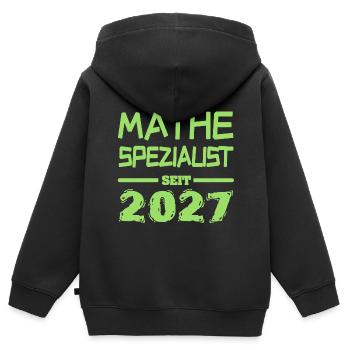 Witzig 2027 - Kinder Premium Organic Zip Hoodie - Schwarz - Hinten - AI Model Kid Male (0cm)