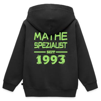 Witzig 1993 - Kinder Premium Organic Zip Hoodie - Schwarz - Hinten - AI Model Kid Male (0cm)