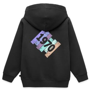 Gruftis 1970 - Kinder Premium Organic Zip Hoodie - Schwarz - Hinten - AI Model Kid Male (0cm)