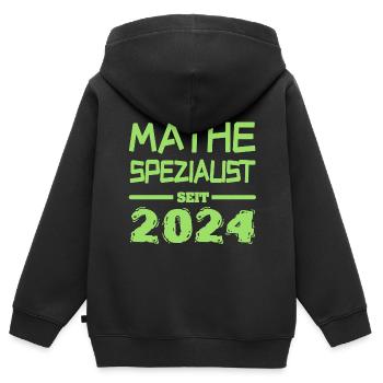 Mathespezialist 2024 - Kinder Premium Organic Zip Hoodie - Schwarz - Hinten - AI Model Kid Male (0cm)