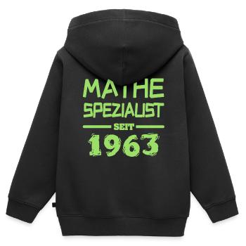 Mathespezialist 1963 - Kinder Premium Organic Zip Hoodie - Schwarz - Hinten - AI Model Kid Male (0cm)
