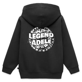 als Frau - Kinder Premium Organic Zip Hoodie - Schwarz - Hinten - AI Model Kid Male (0cm)
