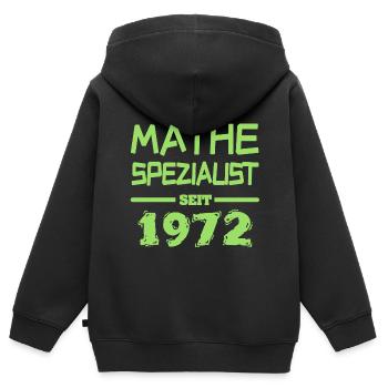 Mathe 1972 - Kinder Premium Organic Zip Hoodie - Schwarz - Hinten - AI Model Kid Male (0cm)