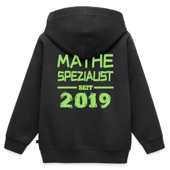 2019 - Kinder Premium Organic Zip Hoodie - Schwarz - Hinten - AI Model Kid Male (0cm)