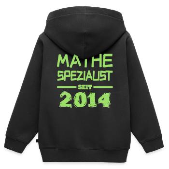 2014 2014 - Kinder Premium Organic Zip Hoodie - Schwarz - Hinten - AI Model Kid Male (0cm)