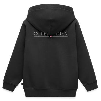 Ich liebe Kopenhagen - Kinder Premium Organic Zip Hoodie - Schwarz - Hinten - AI Model Kid Male (0cm)