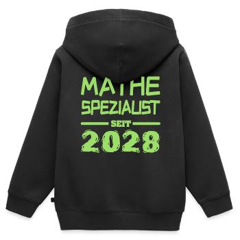 Mathespezialist 2028 - Kinder Premium Organic Zip Hoodie - Schwarz - Hinten - AI Model Kid Male (0cm)