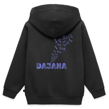 Segeln Dajana - Kinder Premium Organic Zip Hoodie - Schwarz - Hinten - AI Model Kid Male (0cm)