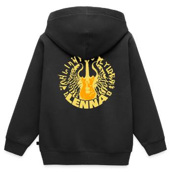 Lenna - Sweat Premium à capuche zippé enfant bio - noir - Dos - AI Model Kid Male (0cm)