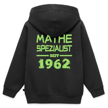 Mathe 1962 - Kinder Premium Organic Zip Hoodie - Schwarz - Hinten - AI Model Kid Male (0cm)
