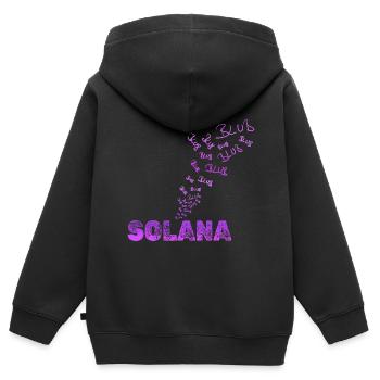 comme amusant - Sweat Premium à capuche zippé enfant bio - noir - Dos - AI Model Kid Male (0cm)