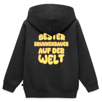Appointment of well builder - Kids Premium Organic Zip-up Hoodie - black - Back - AI Model Kid Male (0cm)