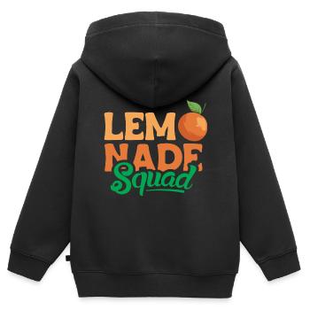 Orange Citrus Limonade Lemonade Crew - Kinder Premium Organic Zip Hoodie - Schwarz - Hinten - AI Model Kid Male (0cm)