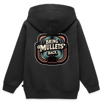 Ramenez les mulets 9 - Sweat Premium à capuche zippé enfant bio - noir - Dos - AI Model Kid Male (0cm)