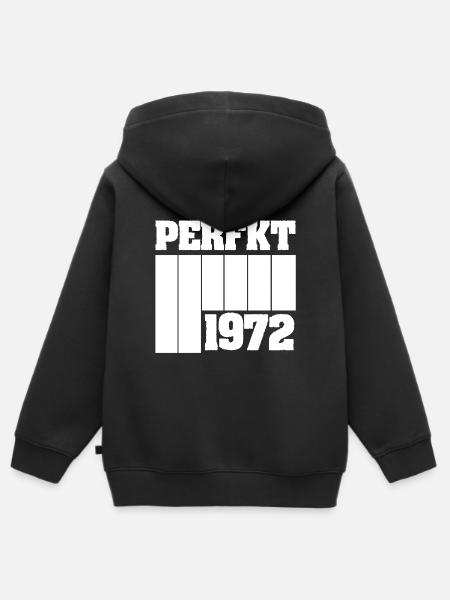 1972 1972 - Bluza Premium z kapturem na zamek dziecięca bio - czarny
