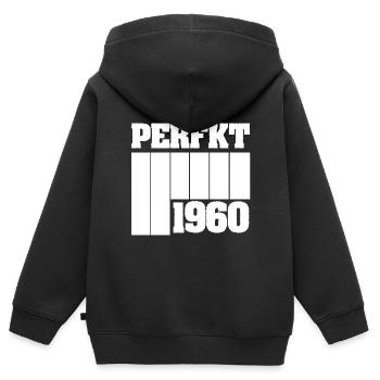 1960 1960 - Kinder Premium Organic Zip Hoodie - Schwarz - Hinten - AI Model Kid Male (0cm)