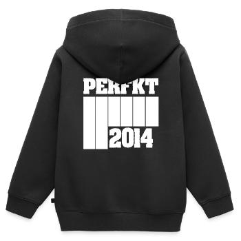 2014 2014 - Kinder Premium Organic Zip Hoodie - Schwarz - Hinten - AI Model Kid Male (0cm)
